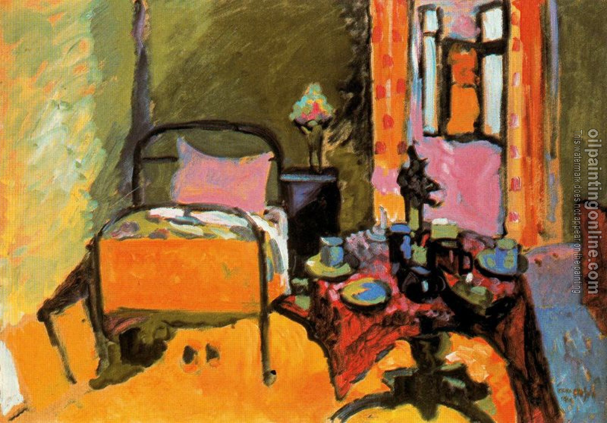 Kandinsky, Wassily - Bedroom in Aintmillerstrasse
